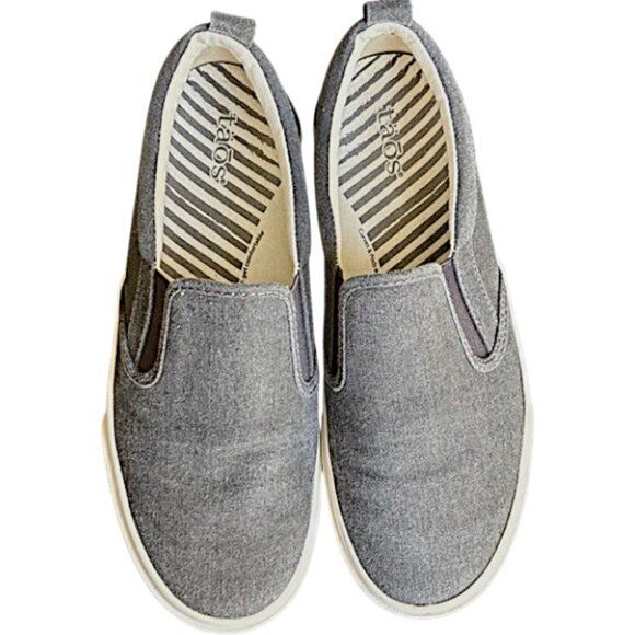 Taos Rubber Soul Slip On Canvas Sneakers - Charcoal Wash - 9 - Picture 4 of 13